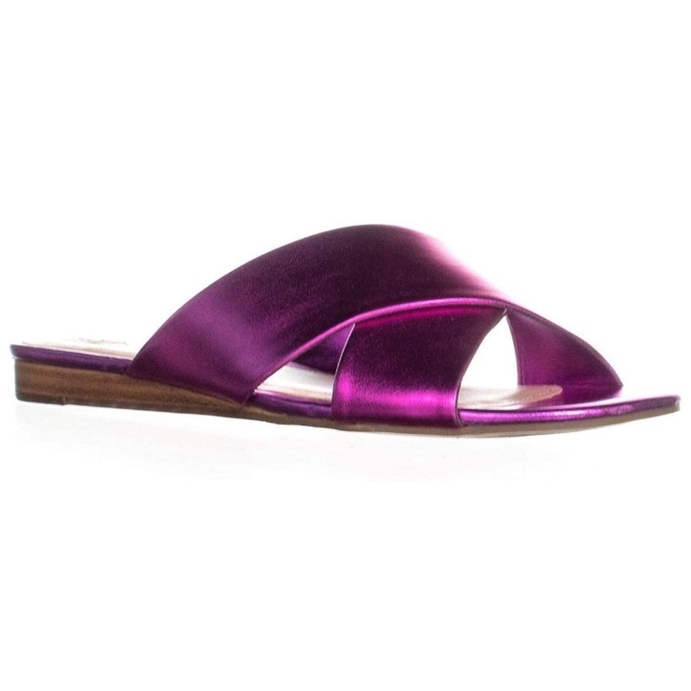 NEW!!! GUESS Pink Metallic Slide Sandals Sz. 6